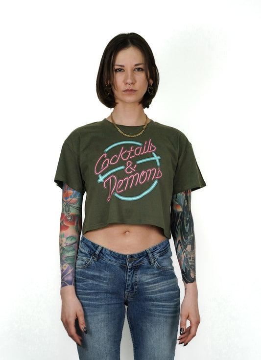 Shirt Cocktails & Demons Women Sage